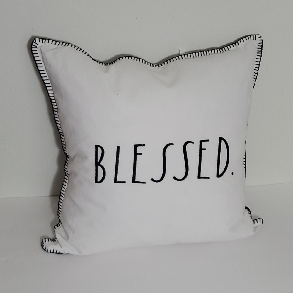 🆕️ Rae Dunn BLESSED.  Accent Pillow